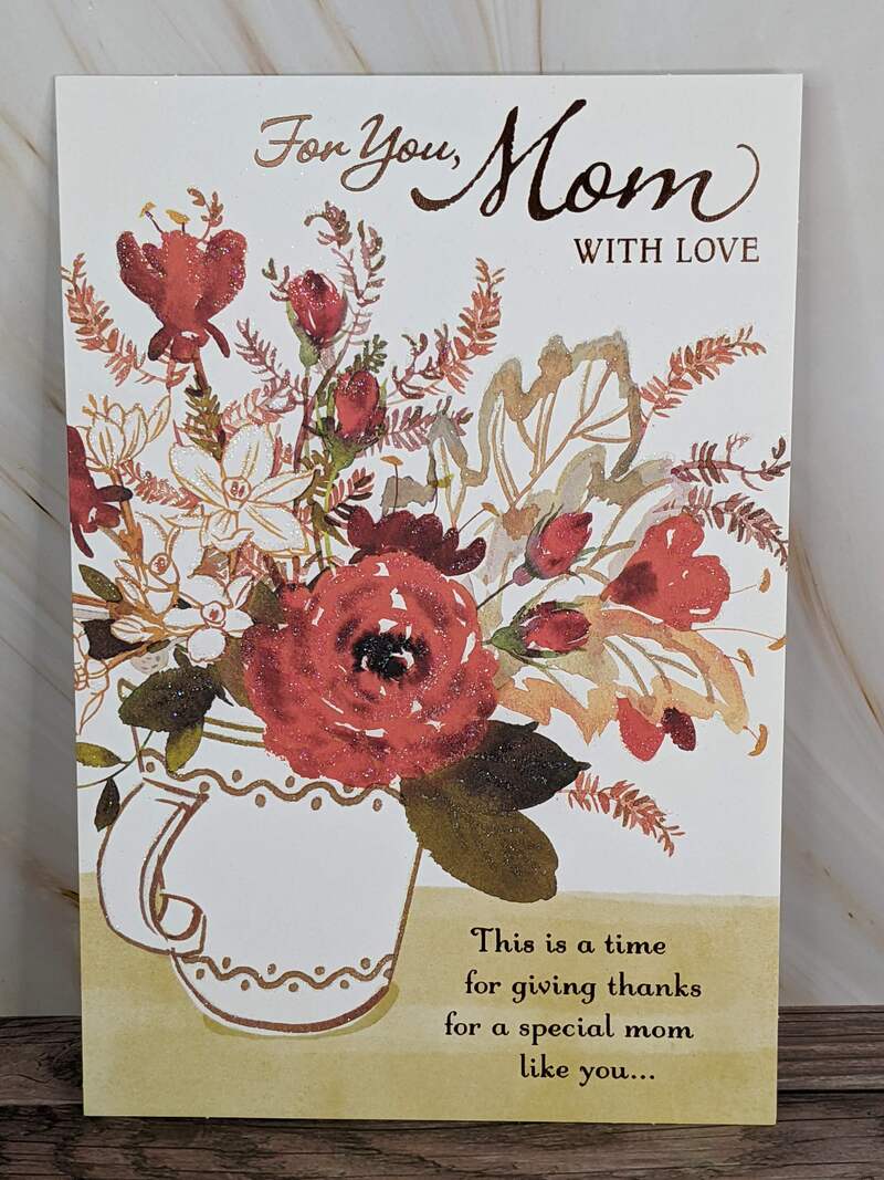 For Mom with Love Thanksgiving Card