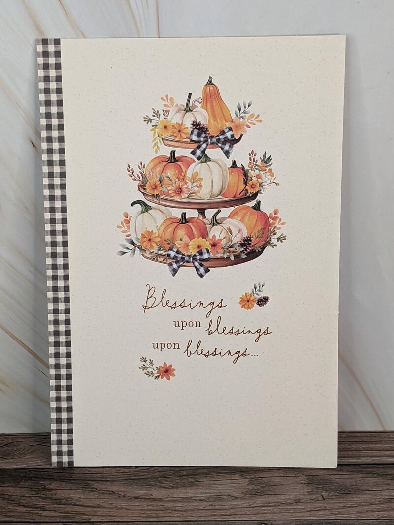 Blessings Upon Blessings Thanksgiving Card