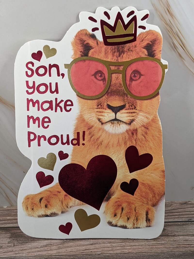 Proud of Son Valentine Card