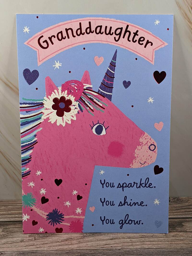 Granddaughter Sparkle Valentine Card