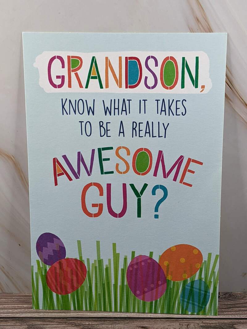 Awesome Grandson Easter Card