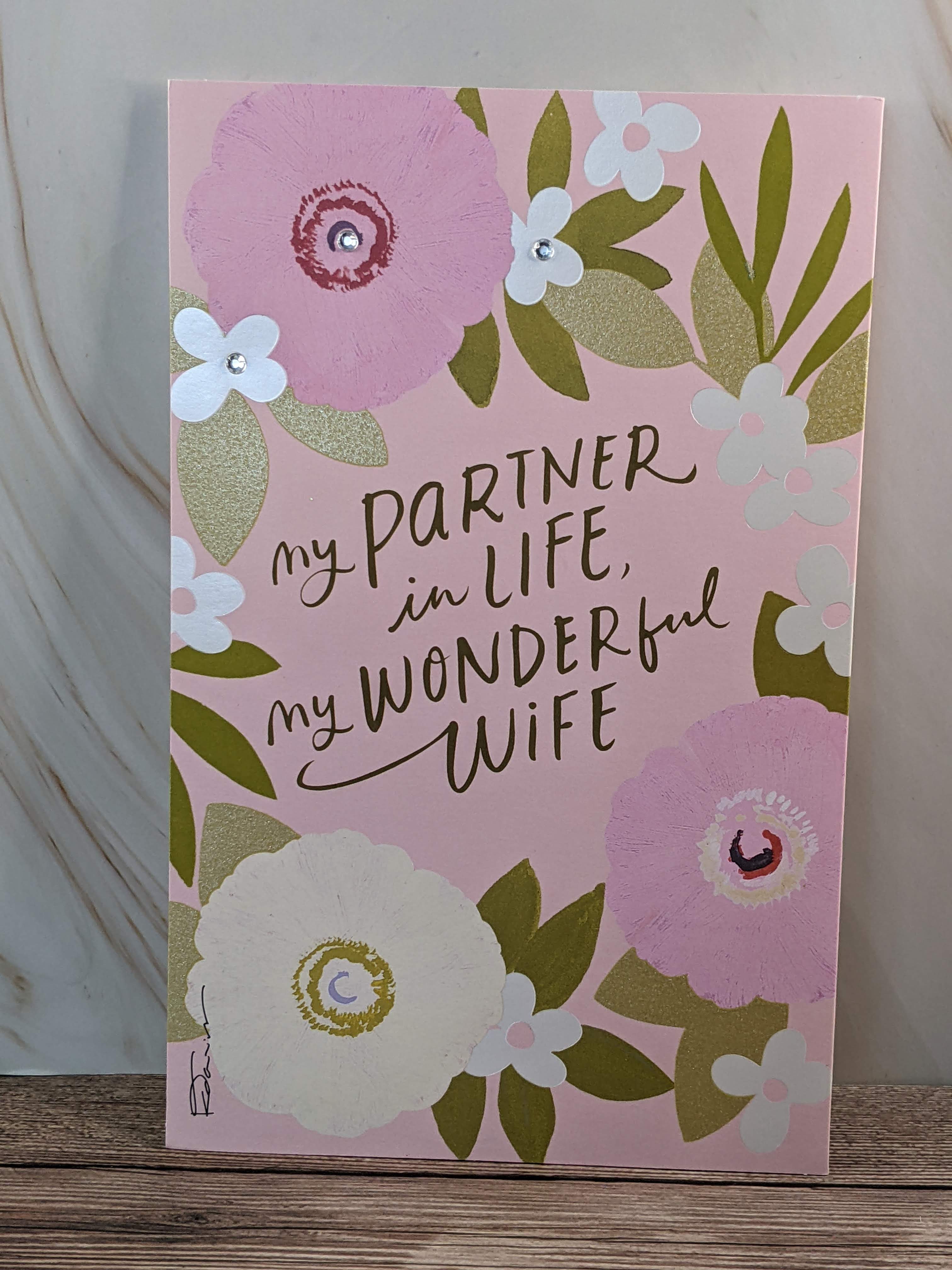 Life Partner Mother's Day Card for Wife
