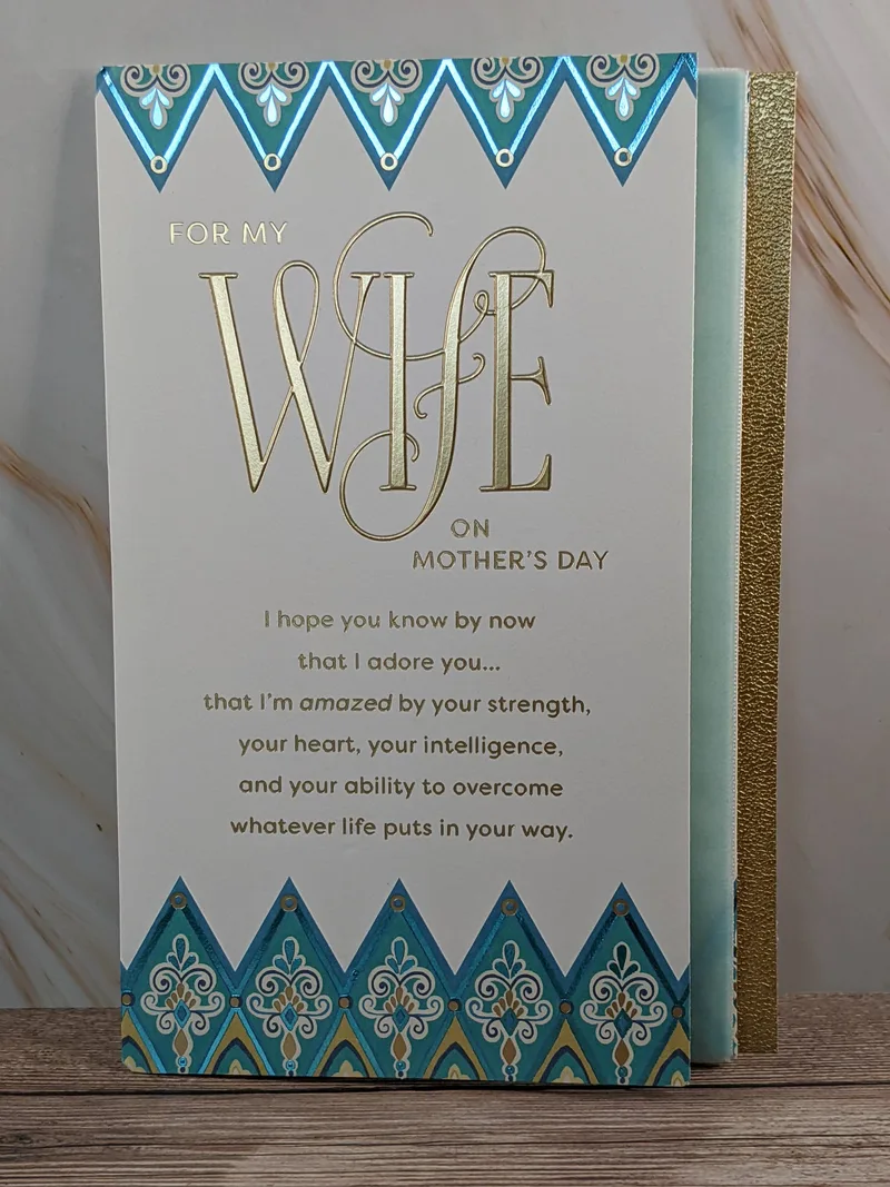 Mother's Day Card for Adored Wife