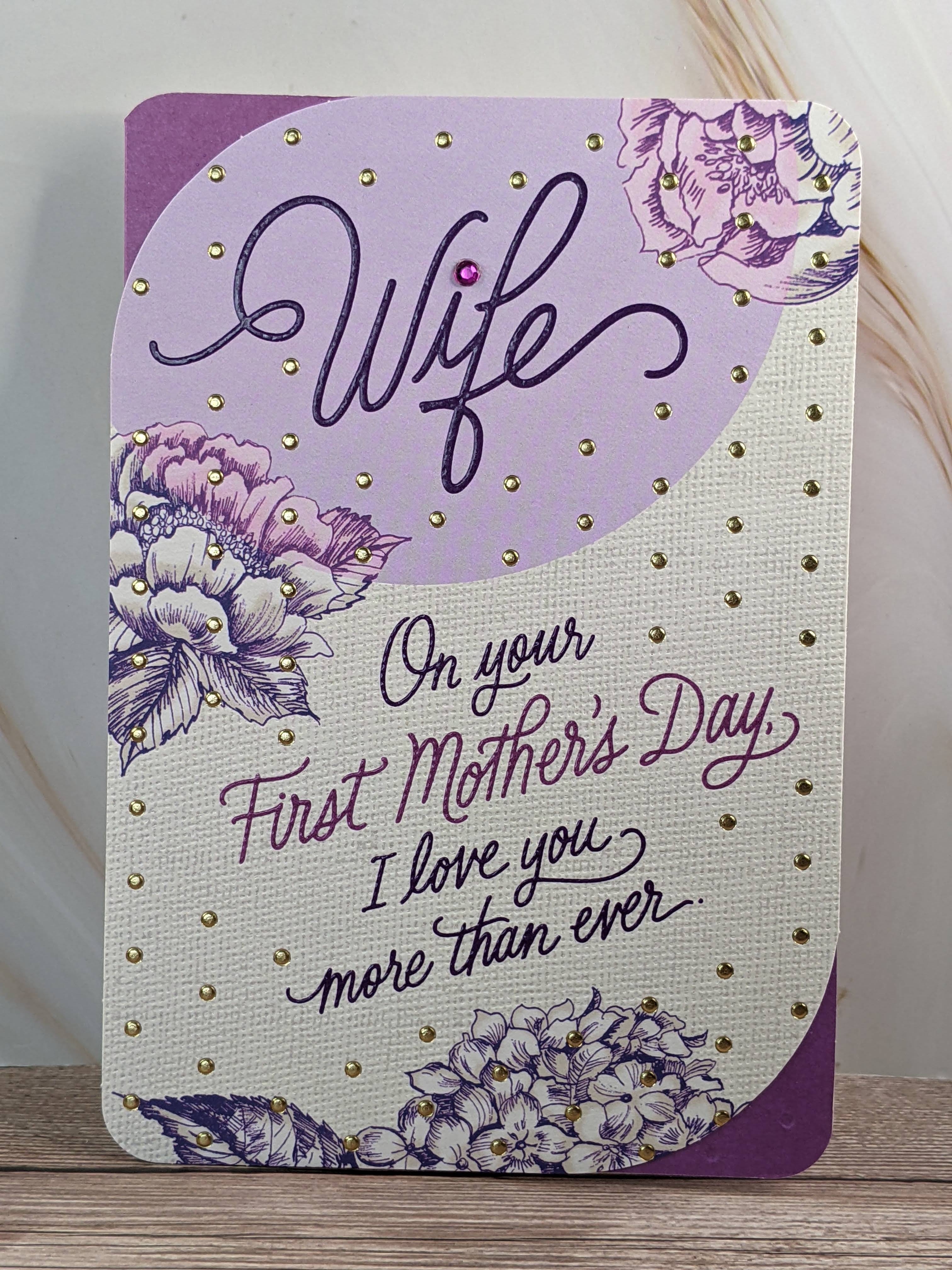 On Your First Mother's Day Card for Wife