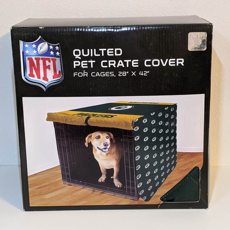 Green Bay Packers Quilted Pet Crate Cover NFL 28 x 42 Inches