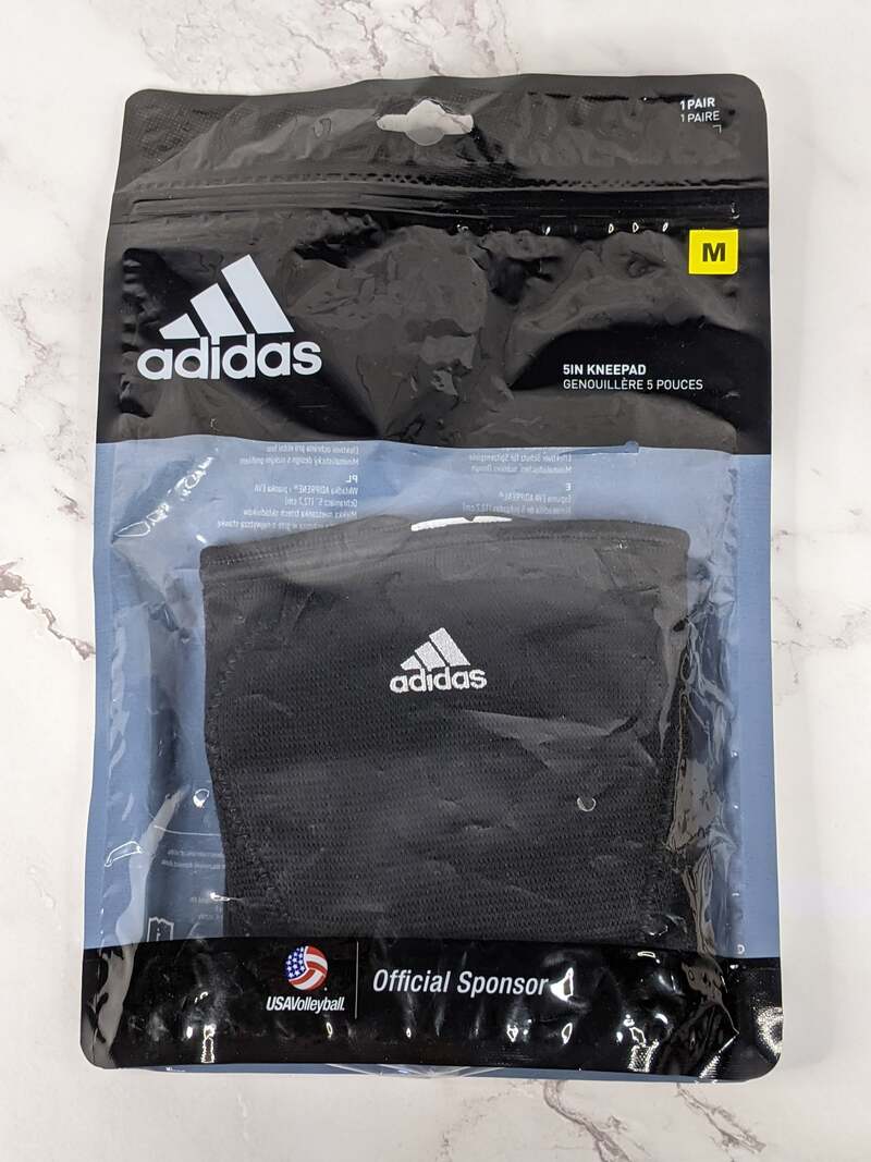 Adidas Adult Volleyball Knee Pads Medium 5-Inch Black KP S98577