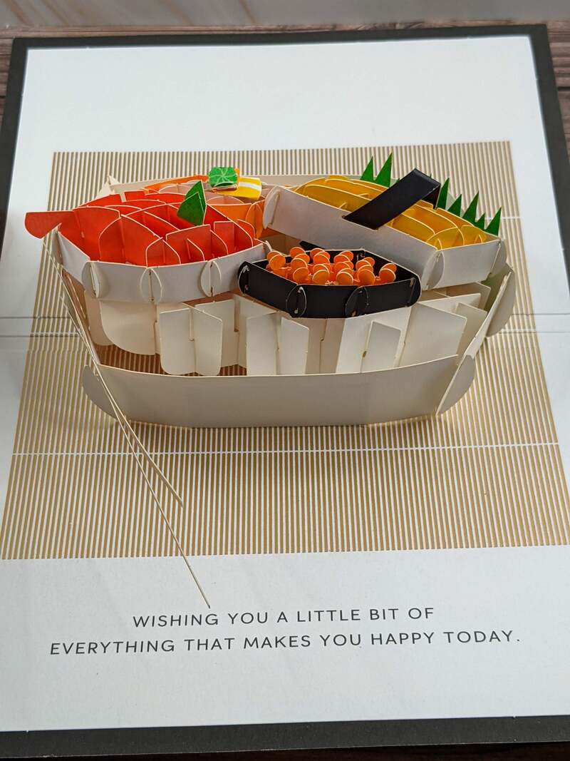 Happy Day Wishes Sushi Pop-Up Card