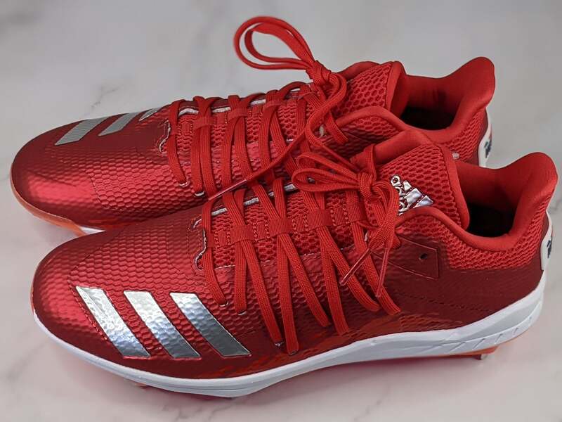 Adidas Men's Baseball Cleats Size 10.5 Afterburner Red White DB3435 Adizero New