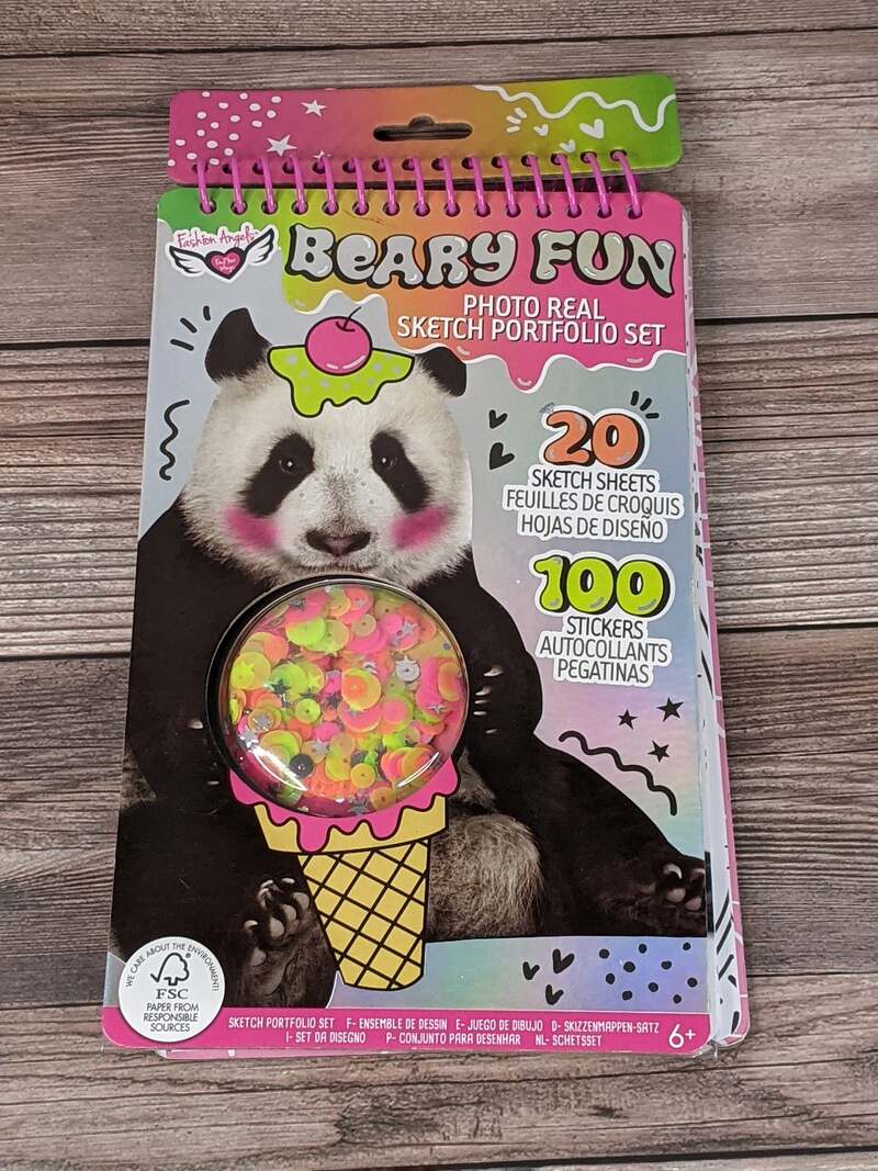 Beary Fun Sketch Portfolio Shaker Book