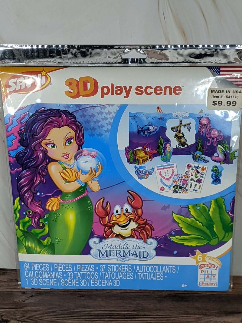 Maddie the Mermaid 3D Play Scene