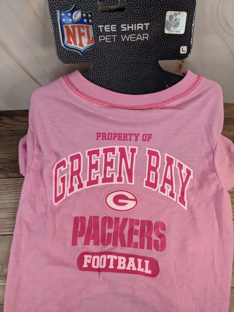 Green Bay Packers Pink Pet Shirt