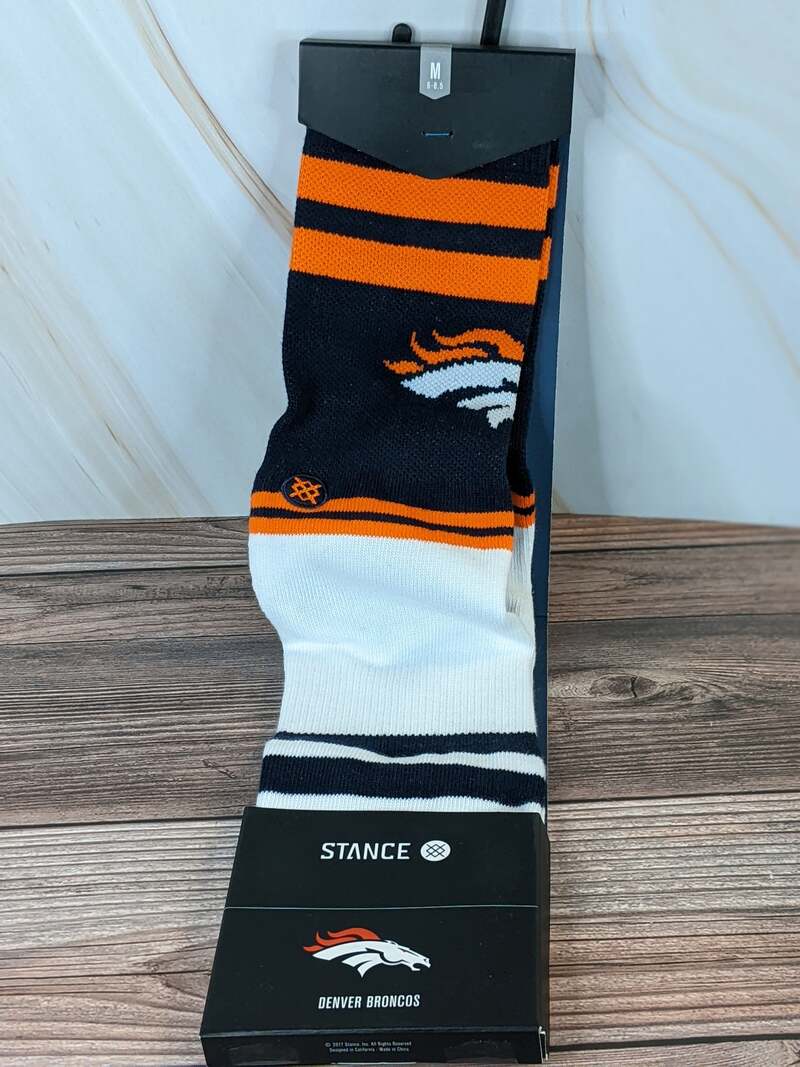 Denver Broncos Stance Crew Socks Medium