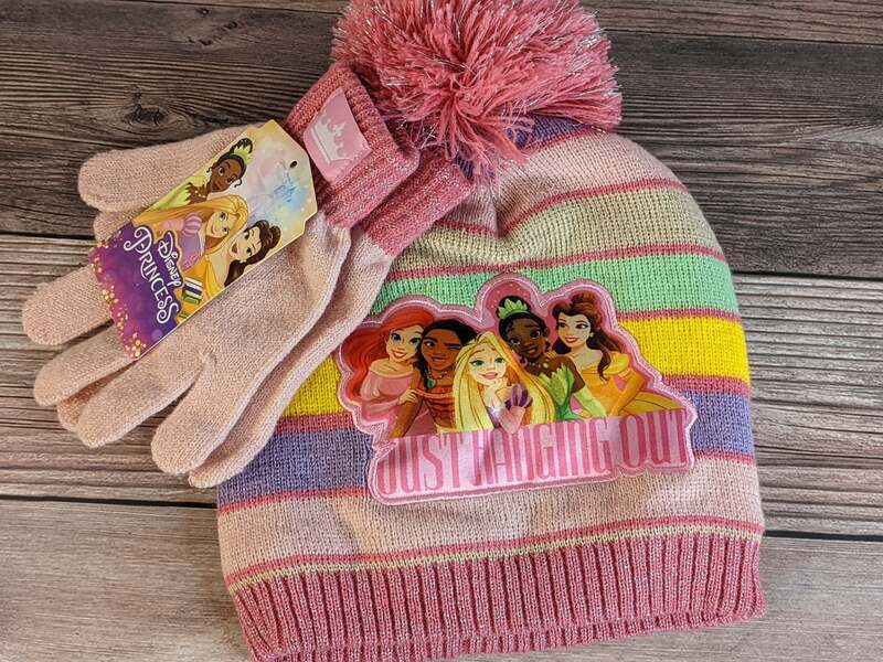 Disney Princess Just Hanging Out Winter Hat and Gloves