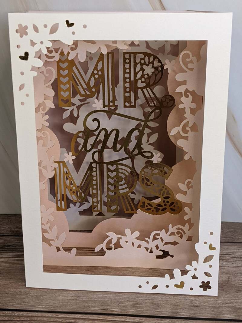 MR and MRS Wedding Pop-Up Card