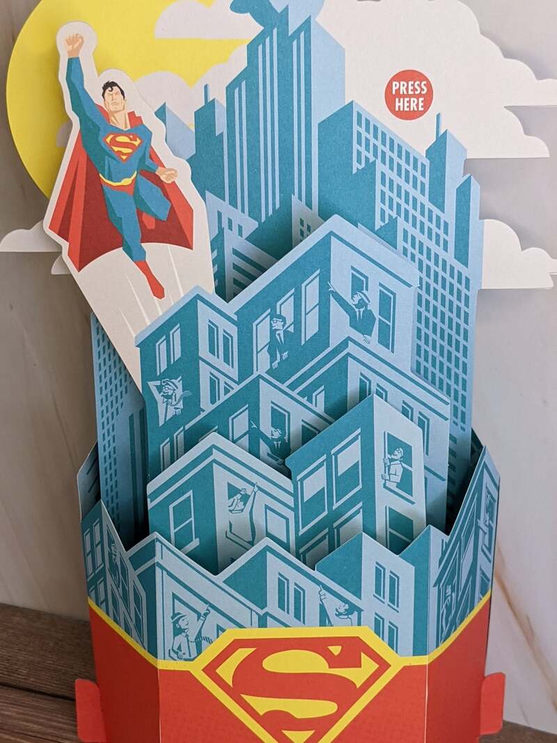 Superman Music Light Pop-Up Card