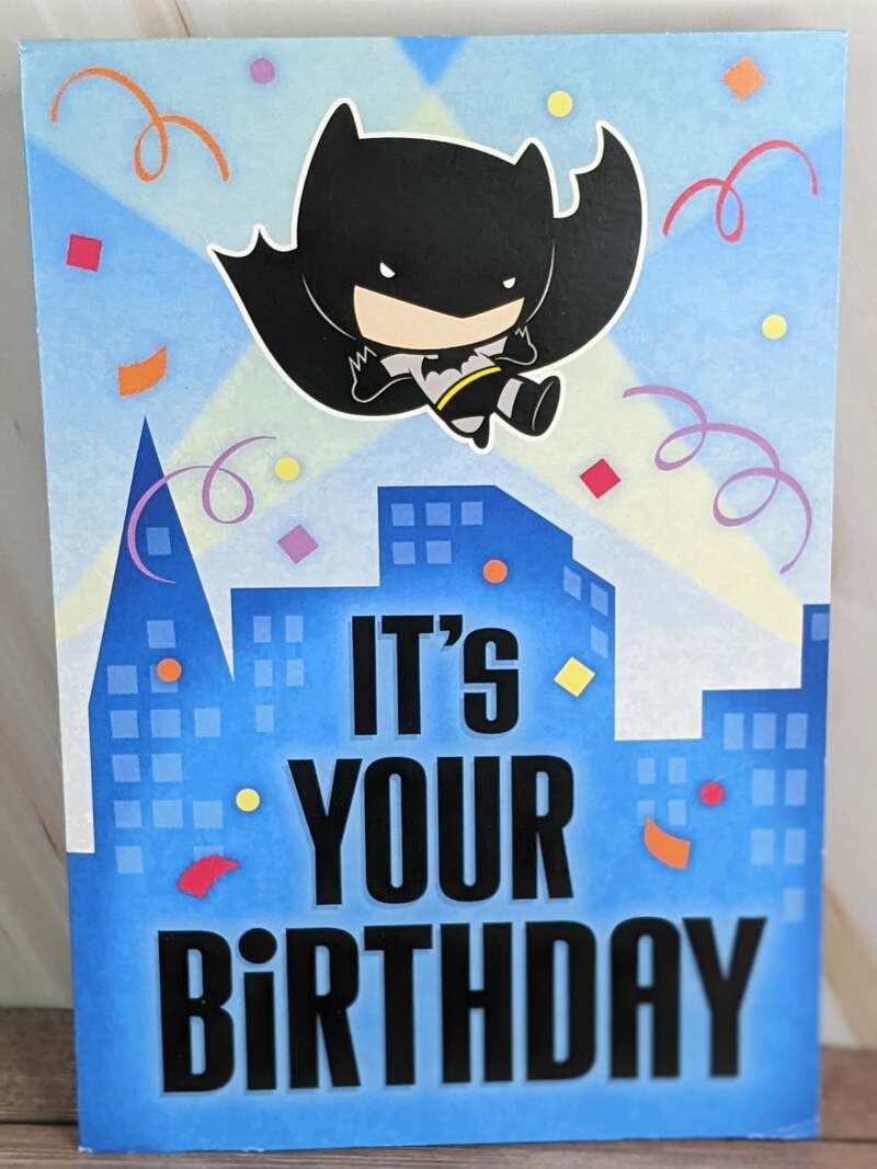 Batman Lights and Music Birthday Card