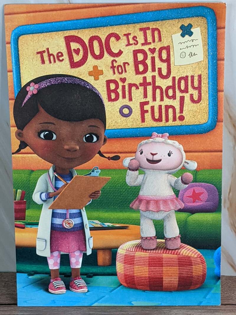 Doc Birthday Coloring Card