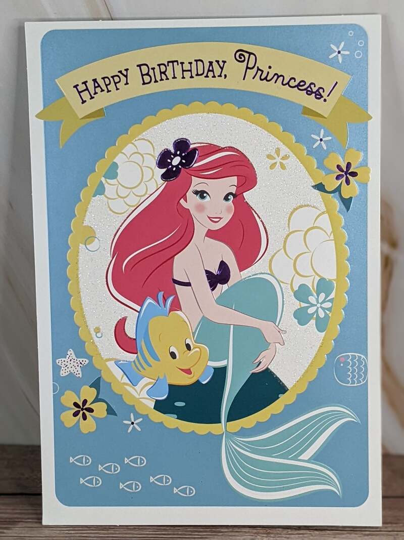 Mermaid Princess Birthday Card