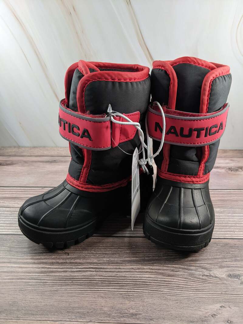Black and Red Nautica Toddler Boots Size 6
