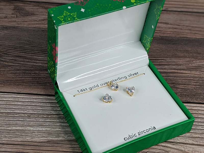 Cubic Zirconia Heart 14Kt/SS Jewelry