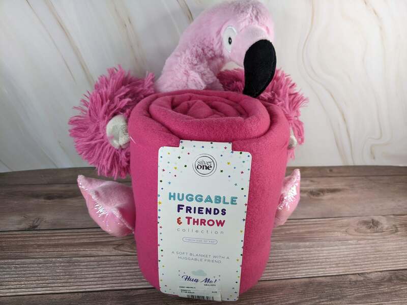 Huggable Flamingo Friend and Throw