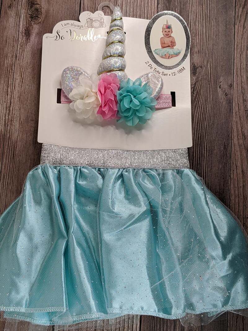 Unicorn Tutu Set 12-18m