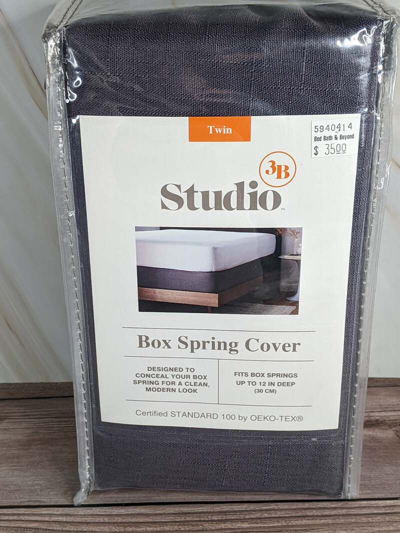 Twin Charcoal Box Spring Cover