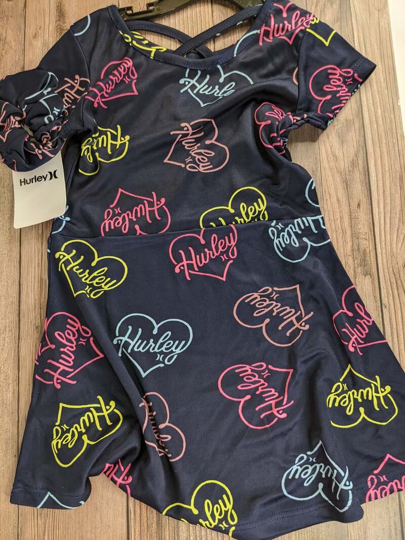3T Navy Hurley Dress with Scrunchie