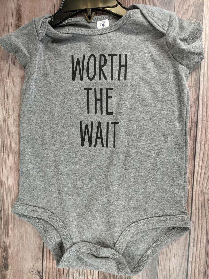 Worth The Wait Baby Bodysuit 12M