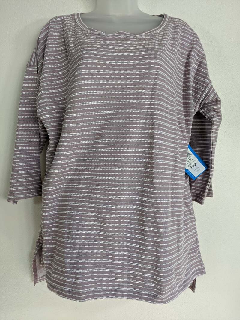 Mauve Striped Columbia Shirt XL