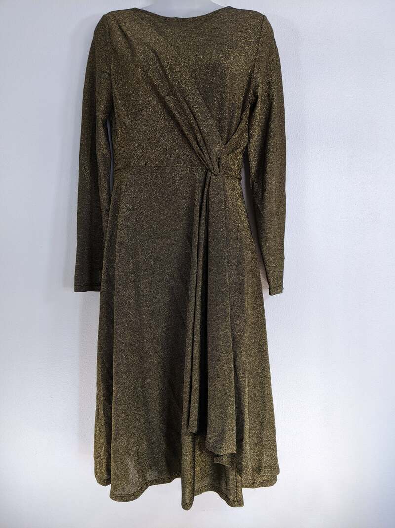 Donna Karan Black-Gold Dress SMALL