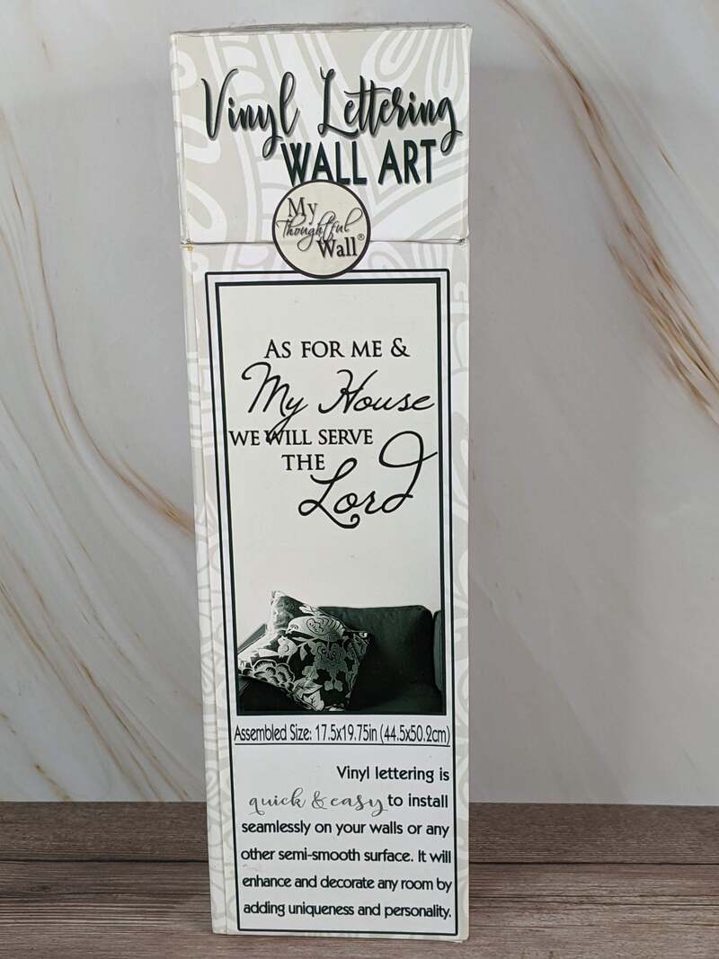 We Will Serve The Lord Vinyl Lettering Wall Art