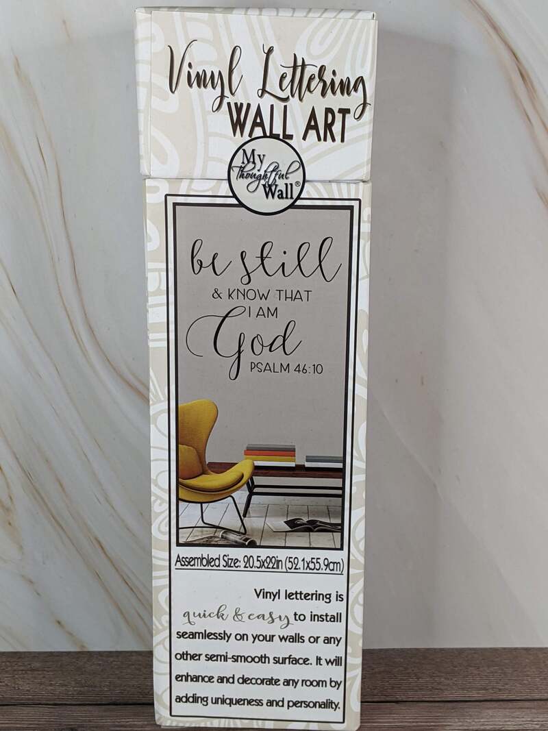 Be Still and Know Vinyl Lettering Wall Art
