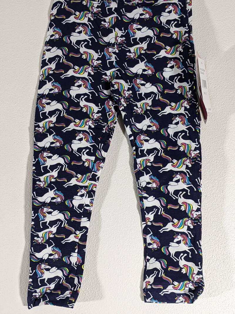 Navy 2T Girls' Toddler Stretch Unicorn Pants