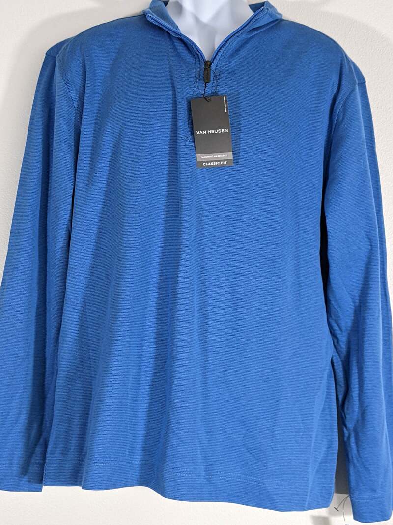 Van Heusen Blue Men's LARGE Pullover Shirt