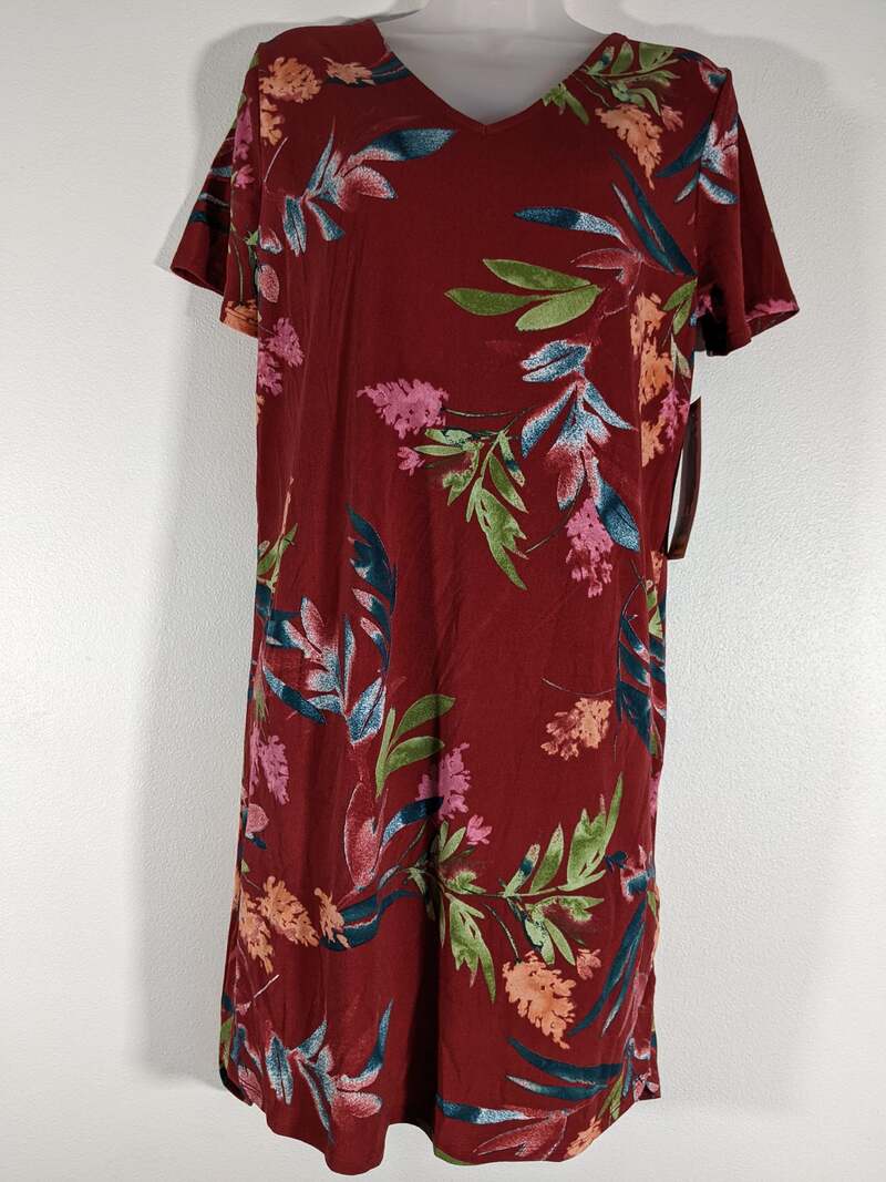 Medium Red Floral Women's Dress