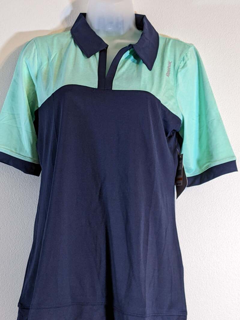 Reebok Sport Slim Color Block Polo Shirt Women's Medium