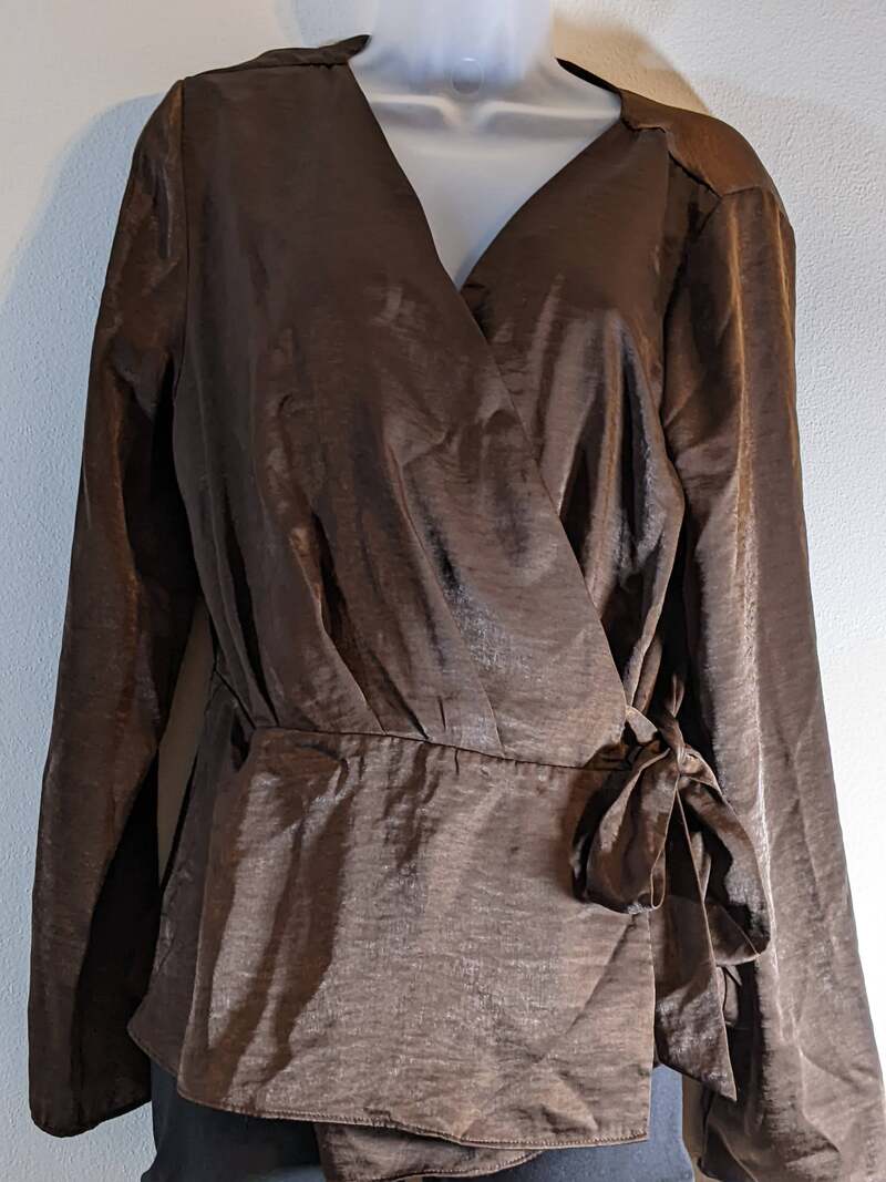 Worthington Brown Women's Large Blouse