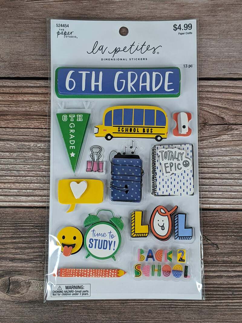 6th Grade School Stickers