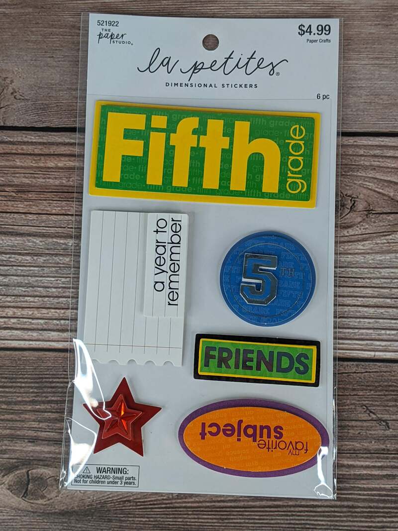 Fifth Grade School Stickers