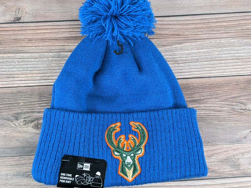 Milwaukee Bucks New Era Blue Knit Cap