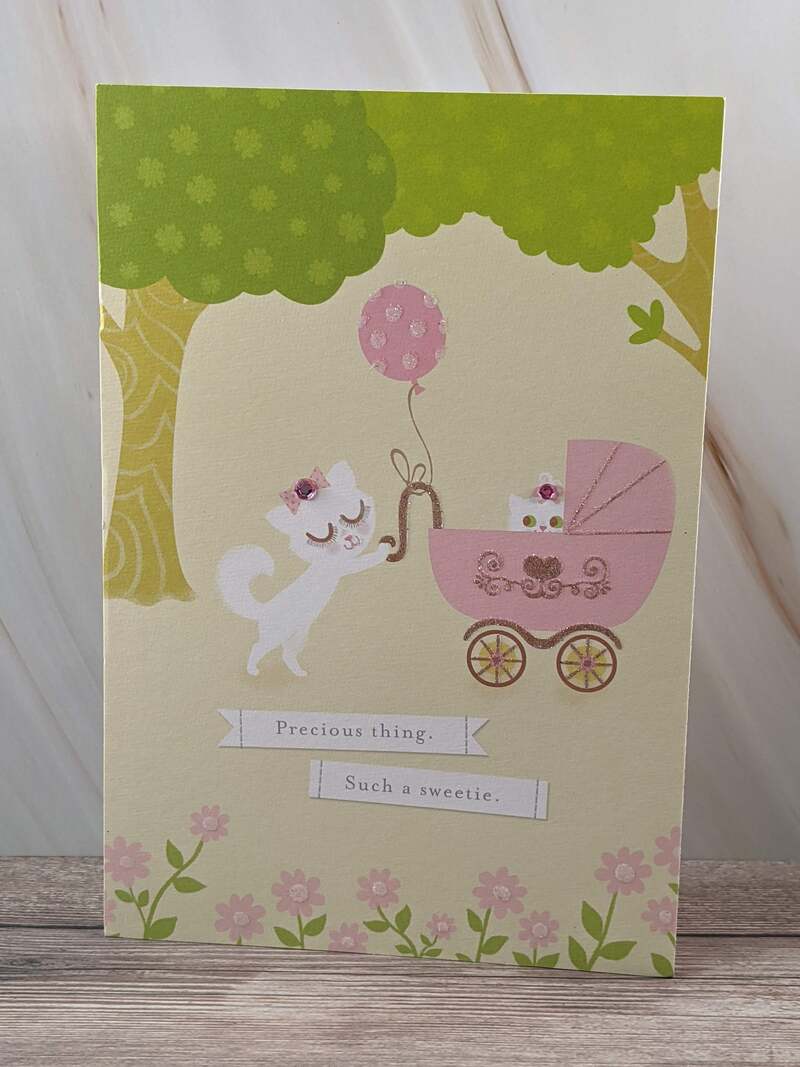 Precious Girl Baby Card