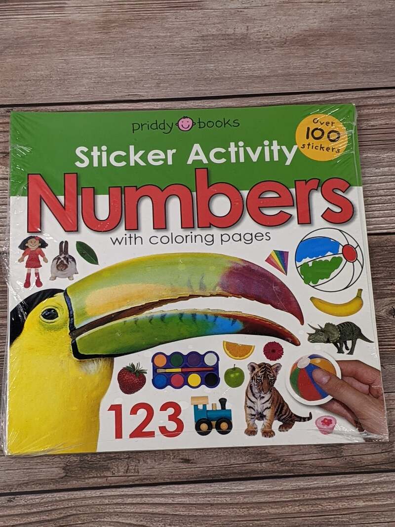 Sticker Activity Numbers With Coloring Pages