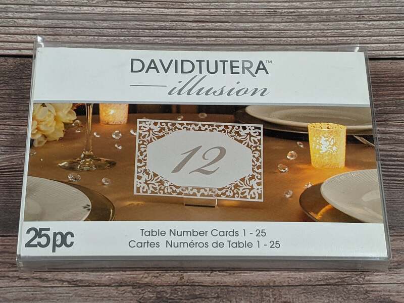 David Tutera Illusion Table Number Cards (1-25)