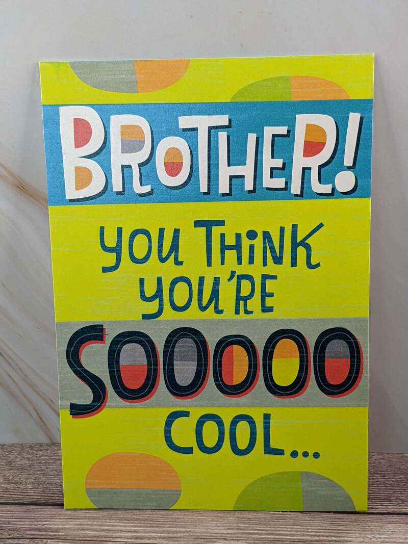 Cool Brother Birthday Card