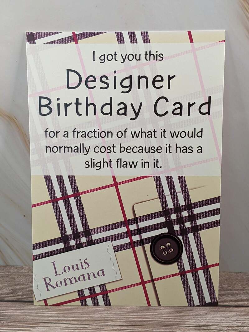 Designer Birthday Card -Funny