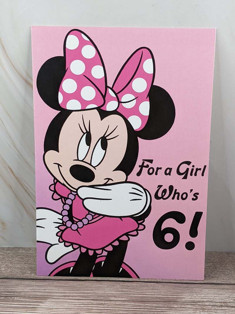 Girl's Sixth Birthday Card