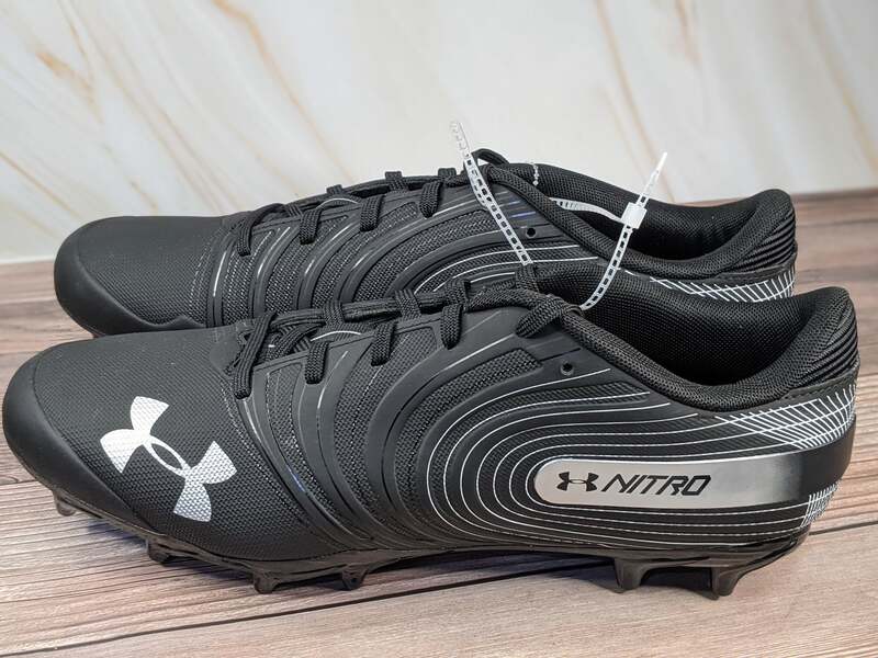 Under Armour Nitro Football Cleats Black Silver