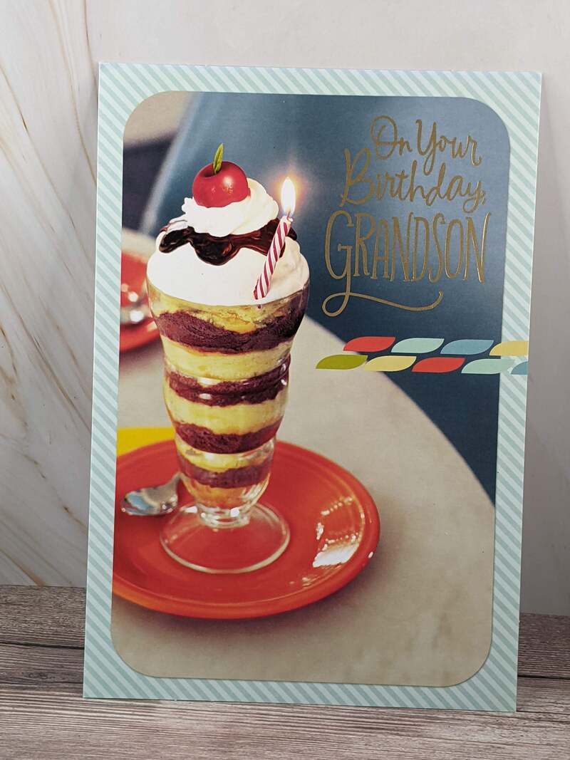 Birthday Card Celebrating Grandson