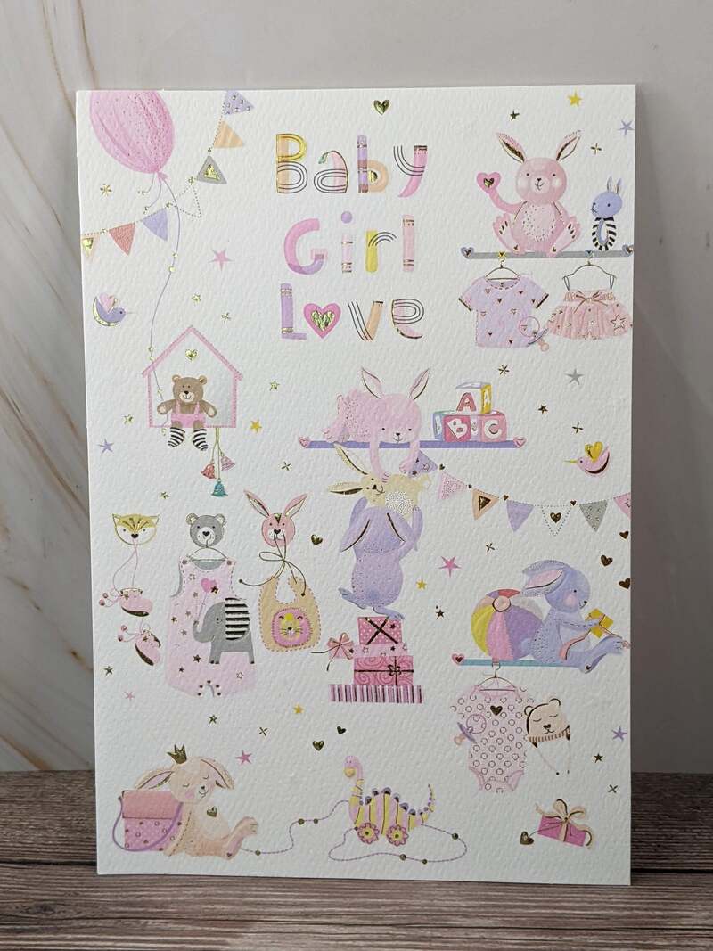 New Baby Girl Congratulations Card